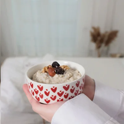 Миска-Боул LOVE PRINT, керамика, красный принт, d17*7,4см_14