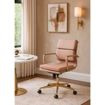 Кресло рабочее INDIGO, LB кофейный/золотой_3