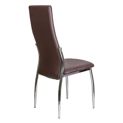 Стул DENVER, экокожа, коричневый PU 607/хром_4