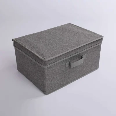 Контейнер для хранения MACKENZIE-2, с крышкой, серый, 38*27*19см_3