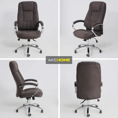 Кресло поворотное KING A, ткань/темно-коричневый_3