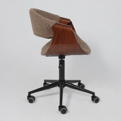 Кресло барное ANGARA, букле, коричневый Lisa 421/черный_4