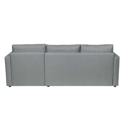 Диван трехместный с угловой секцией Тилаус КП Malmo 90, серый (черные опоры)_6