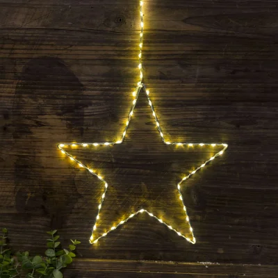 Светодиодный декор AKS тип 3 ( Звезда 30см 84LED, 3АА ) фотография