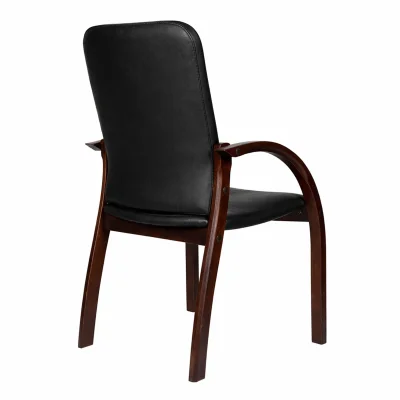 Стул Джуно new LUX (орех темный) кож/зам (черный)_4