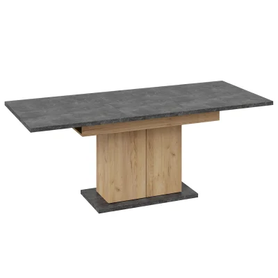 Стол раздвижной ДЕТРОЙТ Тип 1, 1504(2014)*850, ателье темный/дуб крафт золотой_6