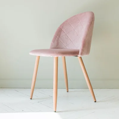 Стул HONNOR, пыльная роза велюр HLR-25/дуб_4