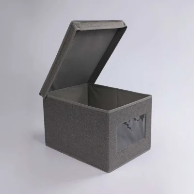 Контейнер для хранения MACKENZIE-2, с крышкой, серый, 30*30*15,5см_4