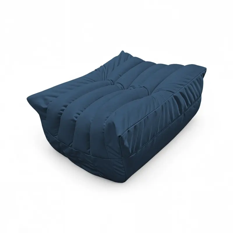 Бескаркасное кресло-пуф Француз BeanBag 90*45 / микровелюр, Джинс_preview_2