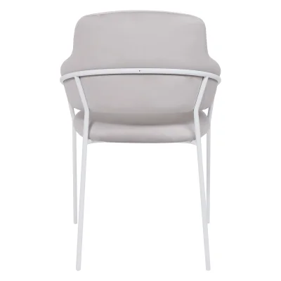 Стул AV 448, светло-серый бархат H-09/белый_4