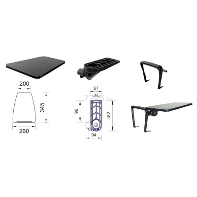 Столик с правым столиком D16 к стулу ИЗО (комплект)_10