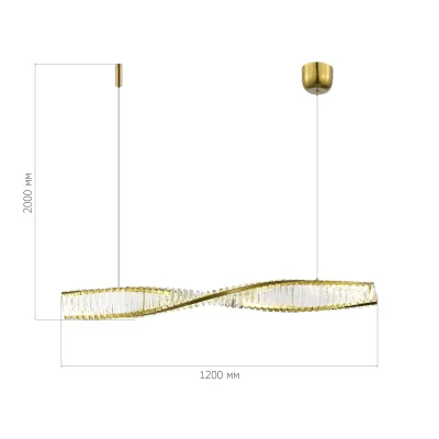 Светильник подвесной ST-Luce Латунь/Прозрачный LED 1*21W 4000K ELICA_5