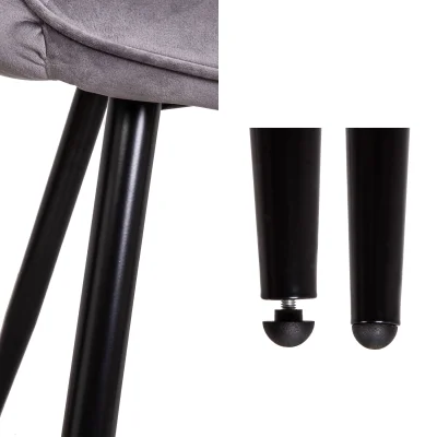 Кресло PABLO, светло-серый велюр HLR-20/черный_7