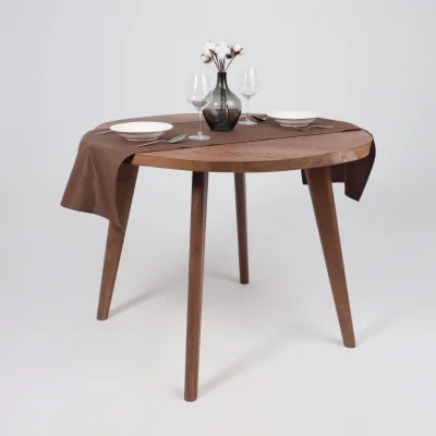 Дорожка, 45*150см, полоска-косичка 2598, коричневый 09-0902_2