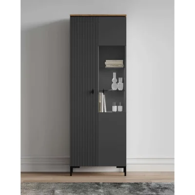 Н.м. "SAN GIMIGNANO" шкаф REG1D1W, к.Антрацитовый+Дуб нокс/ф.Антрацитовый+Готика_4