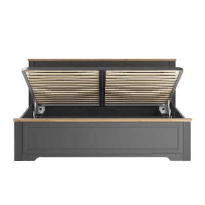 Н.м. "JASMIN" кровать LOZ180х200 с подъемным механизмом, к.Графит+Дуб артизан/ф.Графит_2