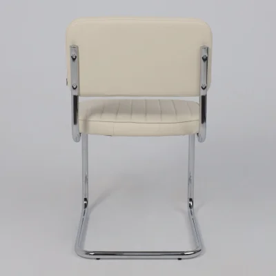 Кресло СЛАВИЯ Люкс, Pegaso крем экокожа/хром_5