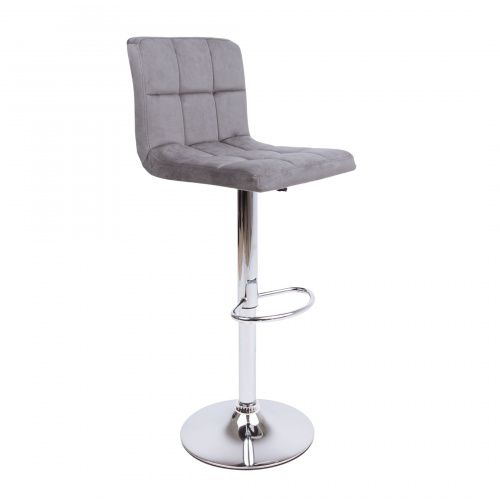 Барные стулья - Стул барный LOGOS, (темно-серый велюр HCJ-40/хром)