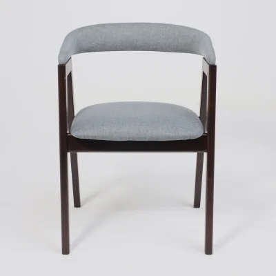 Кресло ЛОНДОН, серая рогожка Kiton 06/темный бук_3