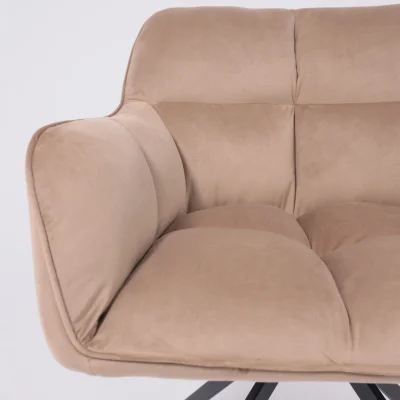 Кресло VIRGINIA, поворотное, велюр, капучино HCJ-11/черный_10