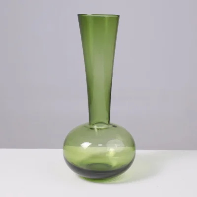 Ваза стеклянная FLORA, зеленый, 8*32см_2