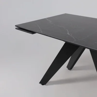 Стол AV 2122, МДФ+керамика, раздвижной 1400 (2000)*850 черный, матовый SHAKESPEARE/черный_14