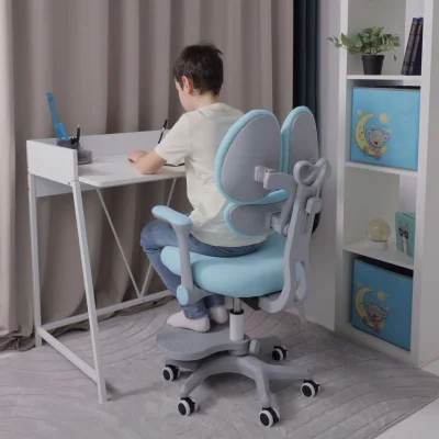 Кресло поворотное LEO, ткань, голубой_5