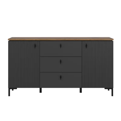 Н.м. "SAN GIMIGNANO" тумба KOM2D3S, к.Антрацитовый+Дуб нокс/ф.Антрацитовый+Готика_2