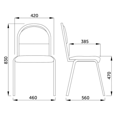 Стул Стандарт BL Z11, (кожзам) черный_5