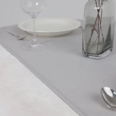 Дорожка, 45*150см, полоска-елочка 2738, серый 010301 фотография