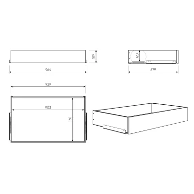 Ящик выдвижной МАКС 100*58, белый (2.06.09.170.1 RU)_6