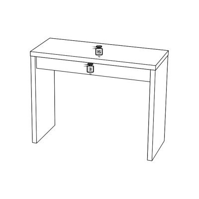 Стол косметический ЭНКЕЛЬ 100,  100х77х40см, белый_4