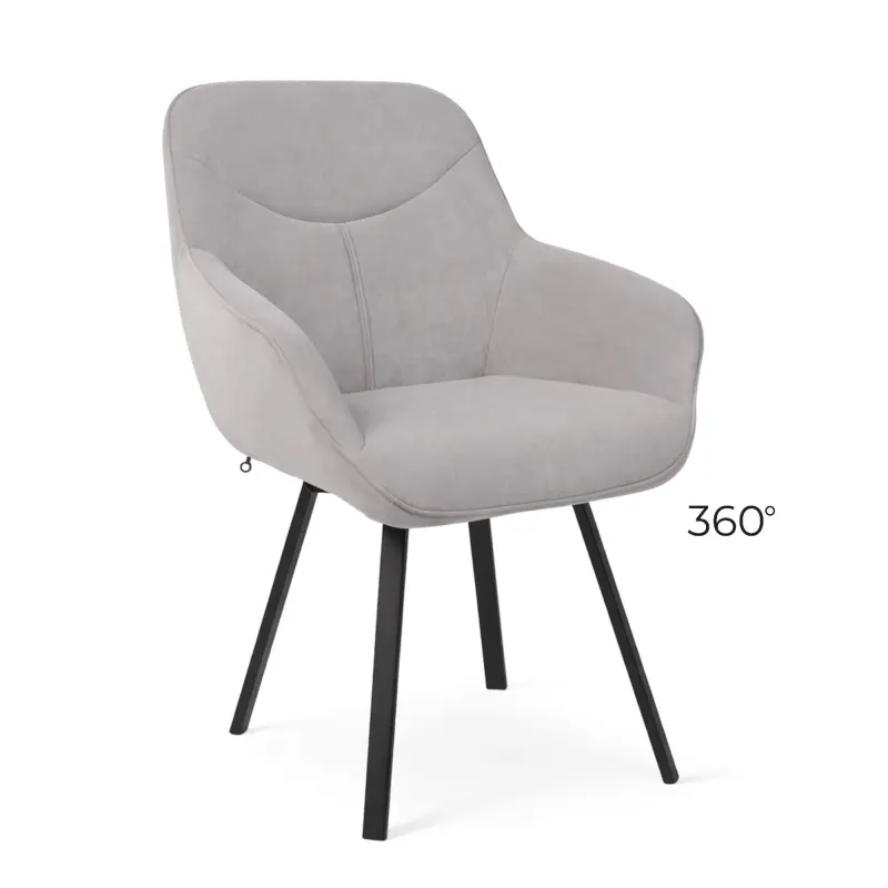 Стул ROMEO SMILE 360, b22 GREY LUX\черный фотография