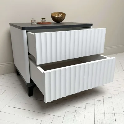 Стол-консоль SHTABE ROYAL 5003 эко, Белый-Металл Бруклин-Черный_6