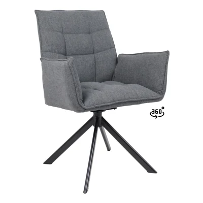 Кресло COCO, ткань, серый/черный фотография