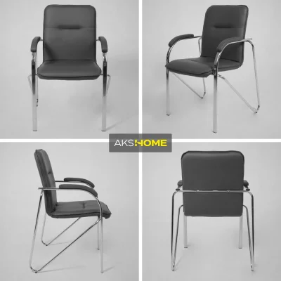 Кресло SAMBA AKS-1 Pegasso темно-серый, мягкие подлокотники_2