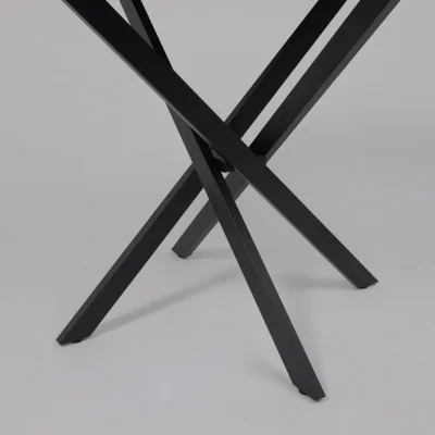 Стол МЕХИКО, пластик премиум 3Д, D950, Камень белый/ Черный матовый_16