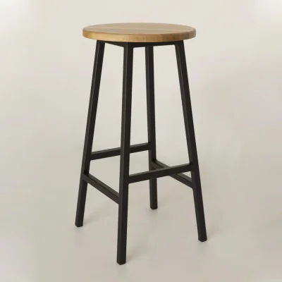 Стул полубарный SMH-63 ND, дуб натуральный/черный_2