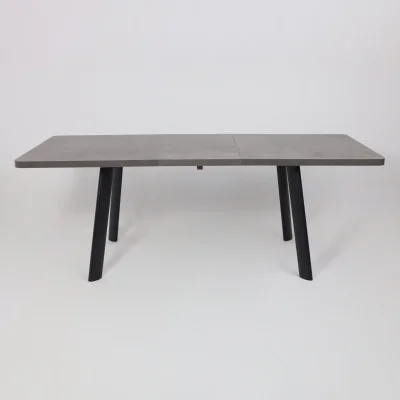 Стол LEON LUX RADIAL-180, раздвижной 180(240)х95, Дымчатая керамика/Чёрный_20