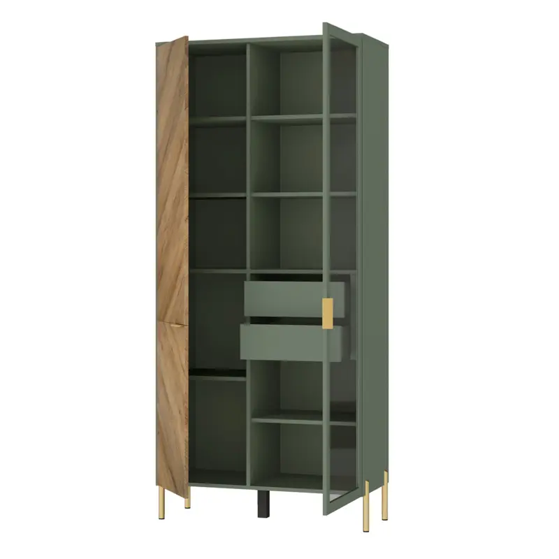 Н.м. "SIENA" шкаф REG1W1D, к.Дымчатый зеленый/ф.Дымчатый зеленый+Дуб вотан_preview_3