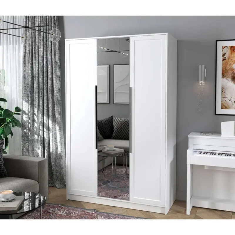 Шкаф КОНЦЕПТ Тренд КТ-Ш3(з), к.Белый/ф.Белый (В2128хШ1360хГ547мм)_preview_2