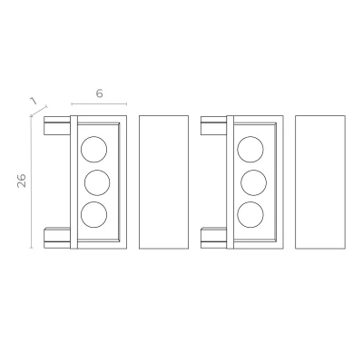 Торцевая заглушка SKYFLAT (2 шт) ST-Luce Черный SKYFLAT_2