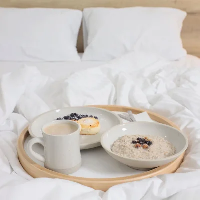 Блюдо STONE CLAY, керамика, белый, d26*3см_5