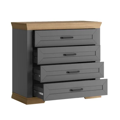 Н.м. "MARSELLE" комод KOM4S, к.Дымчатый алмаз+Дуб урбан янтарный/ф.Дымчатый алмаз_3