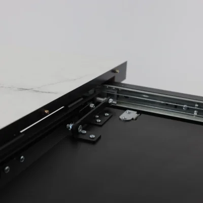 Стол LEONEL-130, раздвижной 130(165)х85, Кварцит-HPL/Черный_16