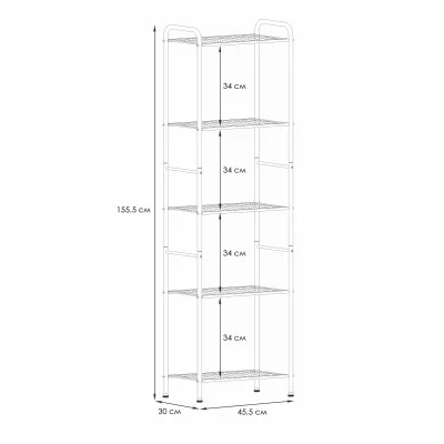 Стеллаж Валенсия 15, (чёрный)_4
