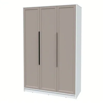 Шкаф КОНЦЕПТ Тренд КТ-Ш3, к.Белый/ф.Луна  (В2128хШ1360хГ547мм) фотография