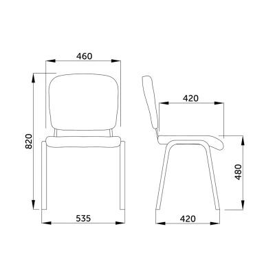Стул ИЗО BL С14, черно-синий_3