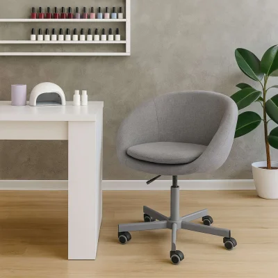 Кресло поворотное ELENA, ткань, серый_9