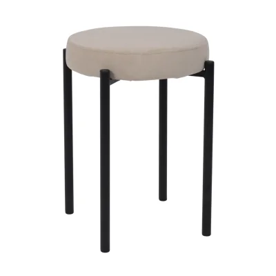 Табурет BOB, b03 CREAM LUX\черный фотография